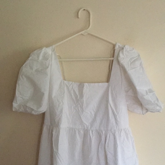 H&M NWT White Cotton Poplin Dress Size Medium - Picture 2 of 6